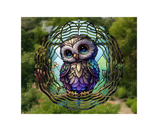 Stained glass Owl Wind spinner!!