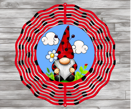 Gnome Lady bug Red Wind spinner!