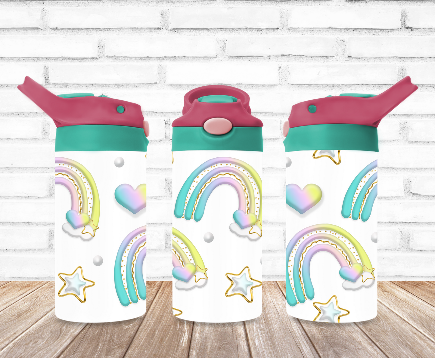 Rainbows Pastel Kids Tumbler!!!