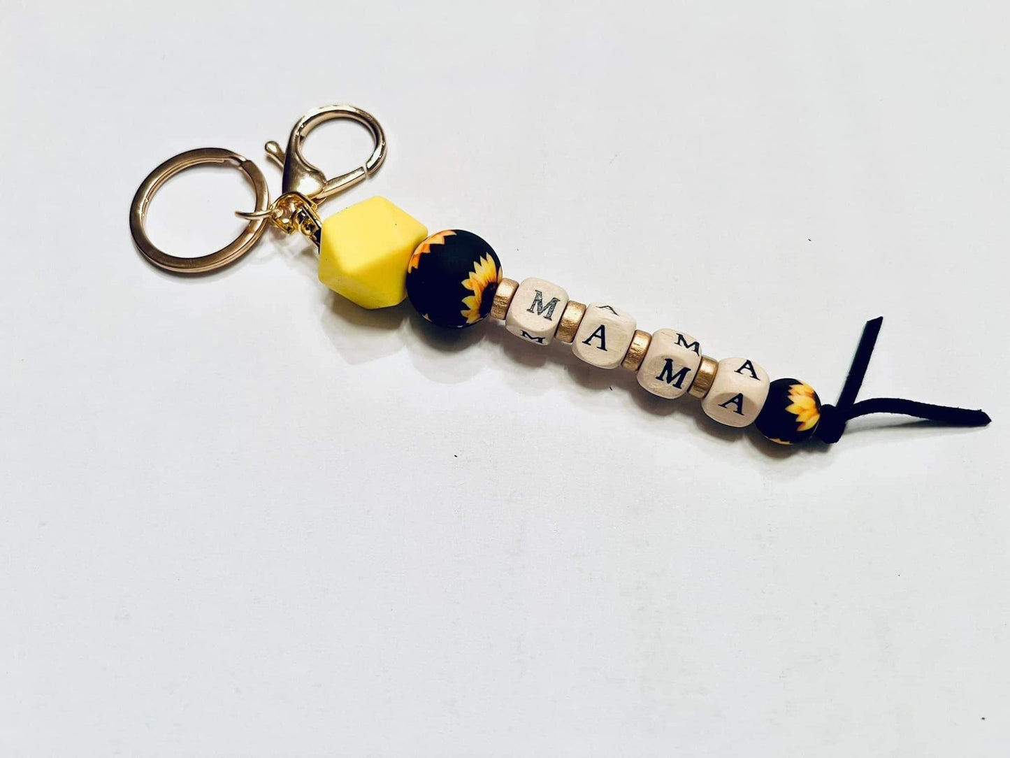 Yellow Sunflower Mama Keychain